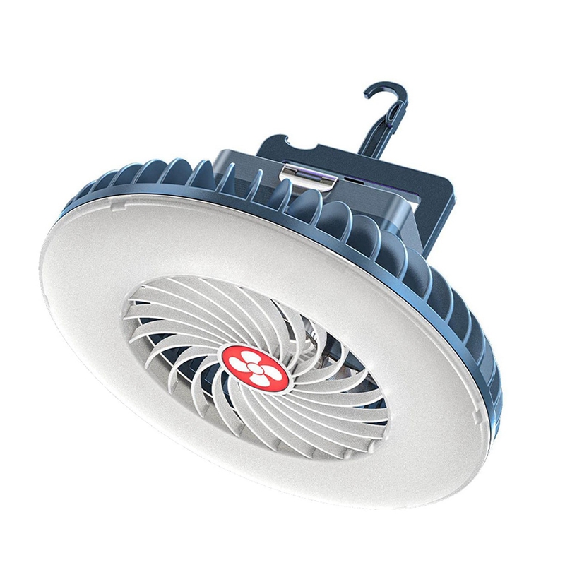 Outdoor Camping Misting Fan - LED USB 충전식 배터리 작동 선풍기,