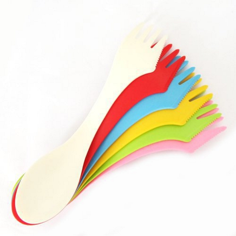 Outdoor Camping Uk - 6PCS 3-in-1 캠핑 식기 세트 -