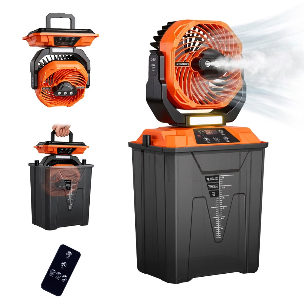 Outdoor Camping Misting Fan - 대형 물탱크 스프레이 캠핑 선풍기, 스케일