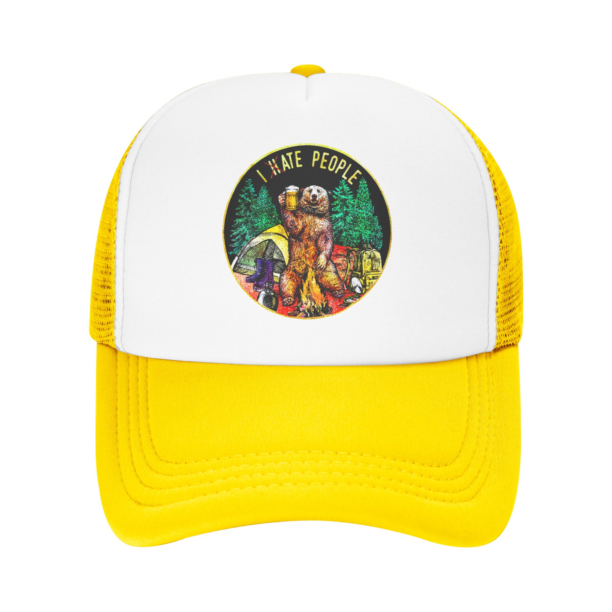 Outdoor Camping Hat - 나는 사람들을 싫어한다 베어 캠핑 야구
