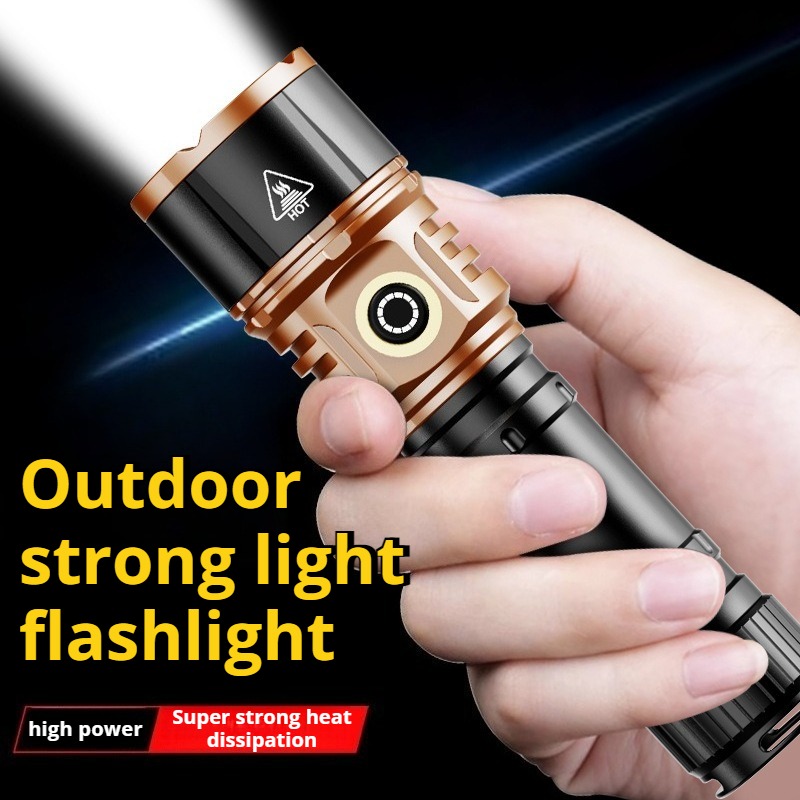 Outdoor Camping Lighting - 강력한 조명 고출력 LED 손전등 타입-C
