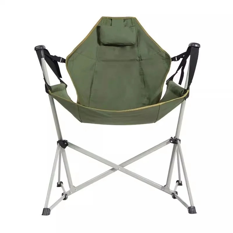 Outdoor Camping Rocking Chair - 2026 휴대용 야외 접이식 원목 의자