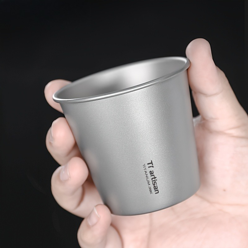 Outdoor Camping Uk - 200ml 티타늄 단일층 야외 캠핑 컵