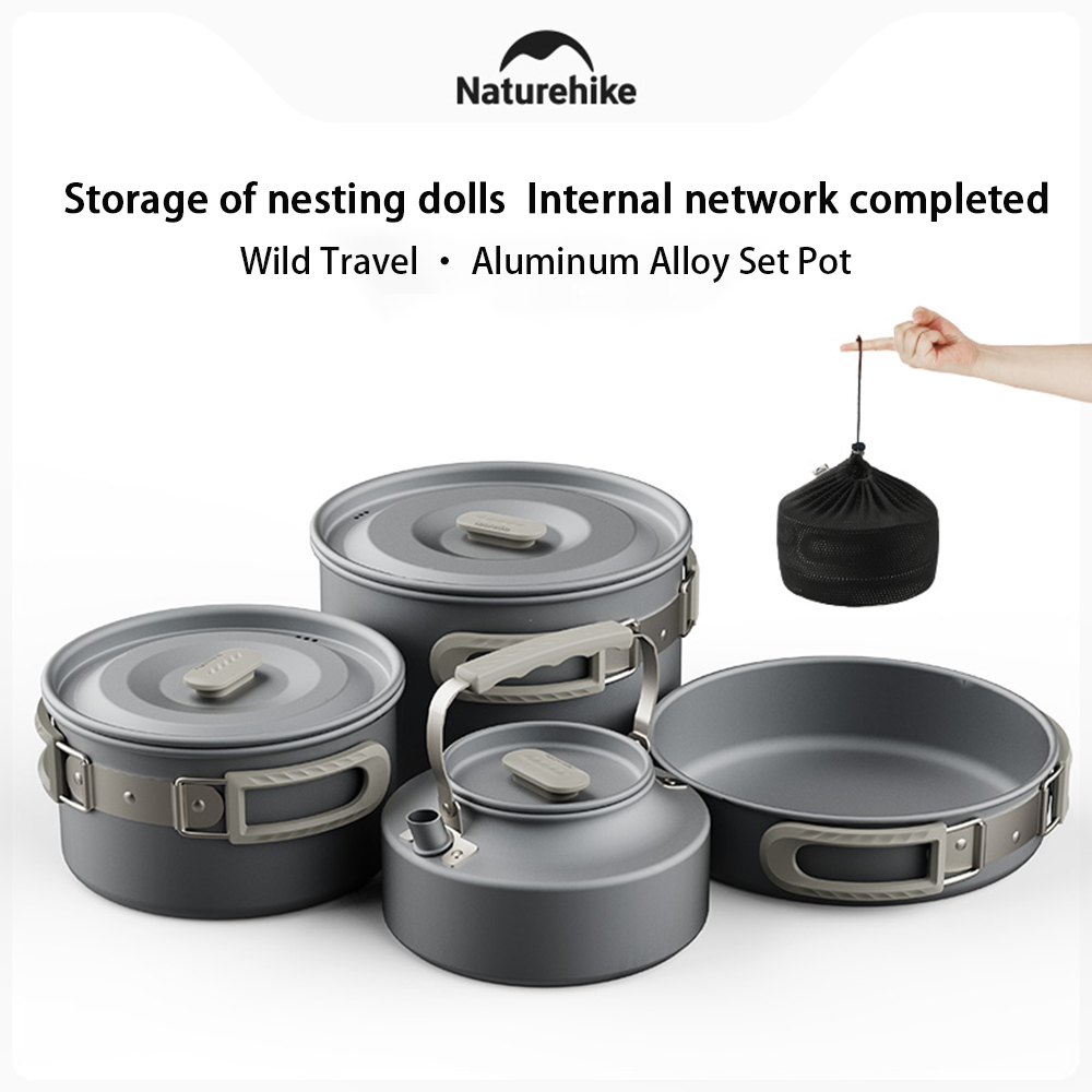 Outdoor Camping Cooking Equipment - 네이처하이크 야외 냄비 세트, 캠핑 요리