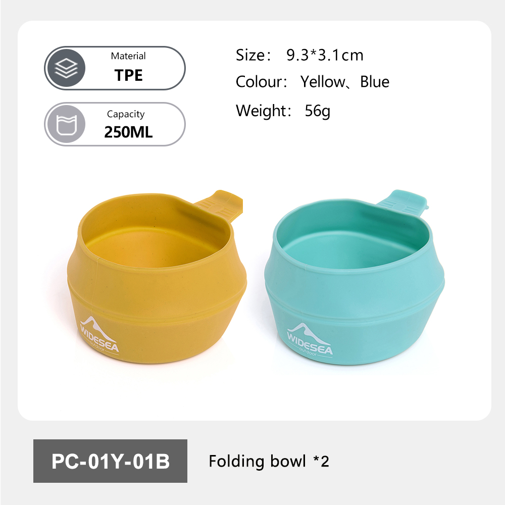 Outdoor Camping Cooking Equipment - Widesea 캠핑 250ml 소프트 접이식 컵