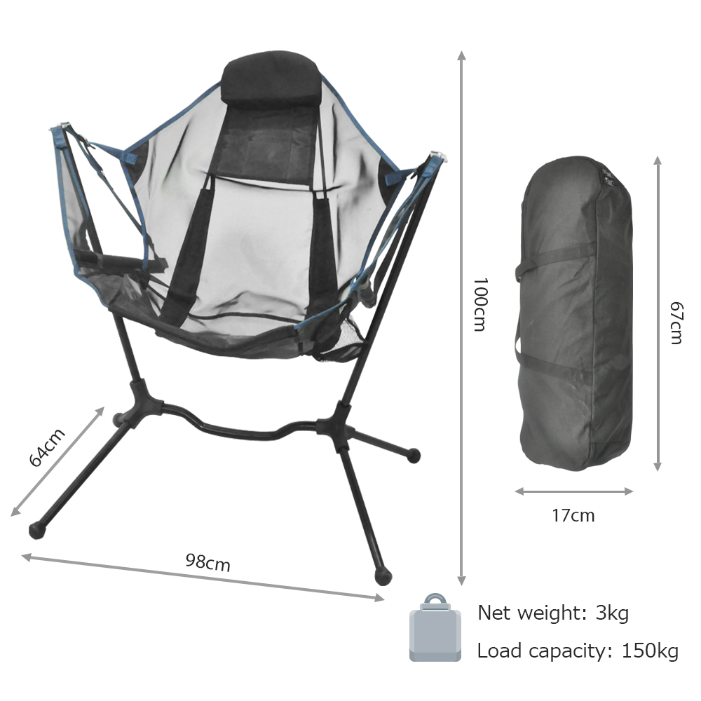 맞춤형 로고 야외 휴대용 백팩 스윙 흔들의자 캠핑 접이 - Outdoor Camping Rocking Chair 리뷰 및 가격