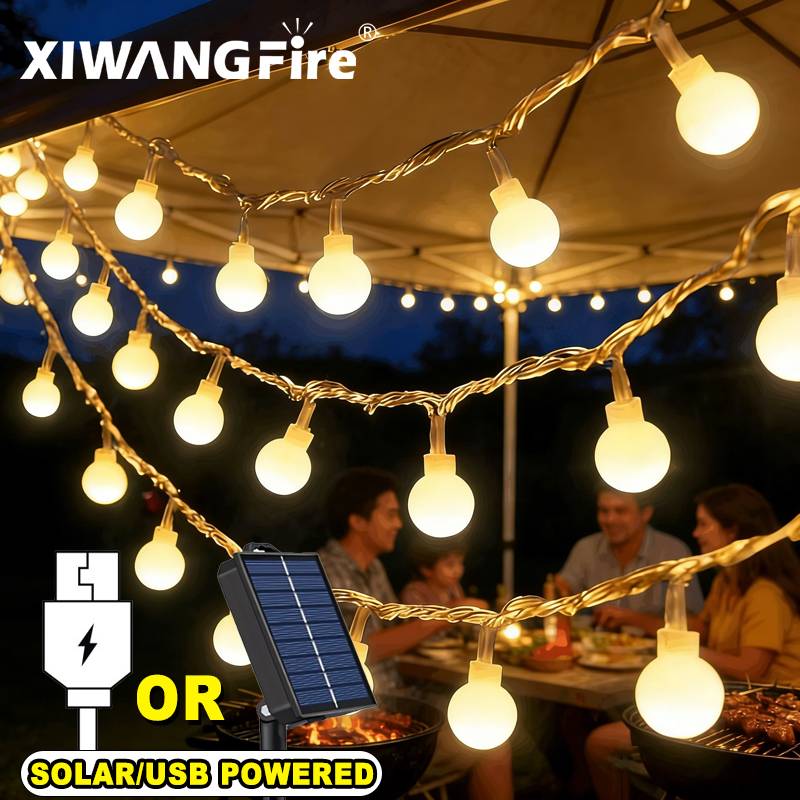 3-10M 태양광/USB/배터리 스트링 조명, 요정 글 - Outdoor Camping Lighting 리뷰 및 가격