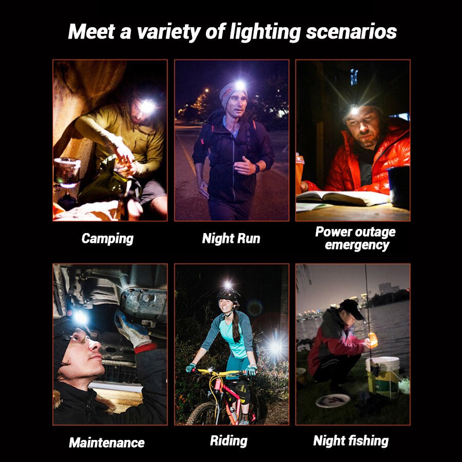 충전식 핸즈프리 LED 헤드램프, 방수 키체인 자석 헤 - Outdoor Camping Hat 리뷰 및 가격
