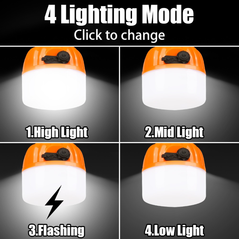 휴대용 미니 캠핑 램프 4가지 조명 모드, 후크 포함, - Outdoor Camping Lighting 리뷰 및 가격