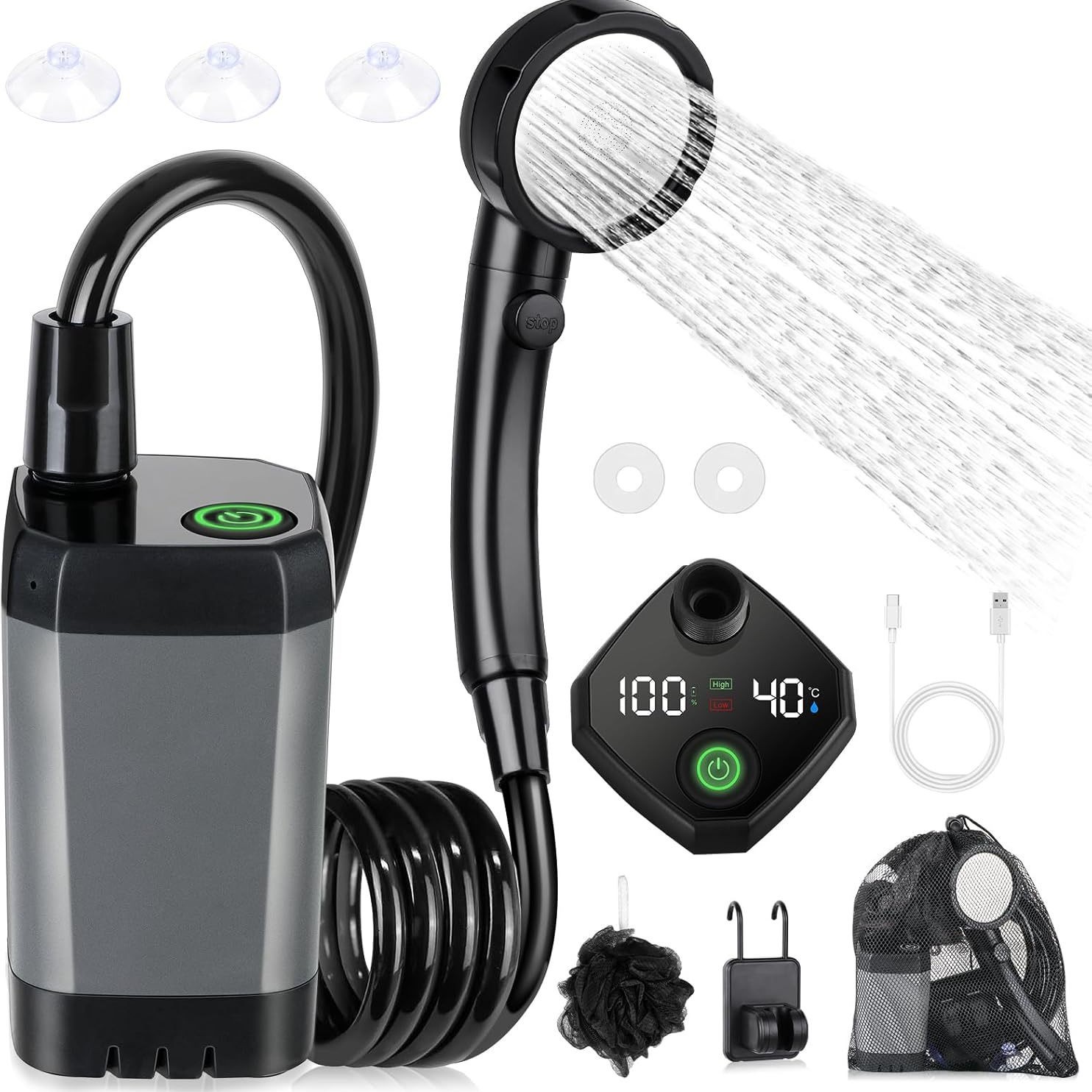 휴대용 자흡식 전기 야외 샤워기, 가정, 기숙사, 시골 - Outdoor Camping Shower 리뷰 및 가격