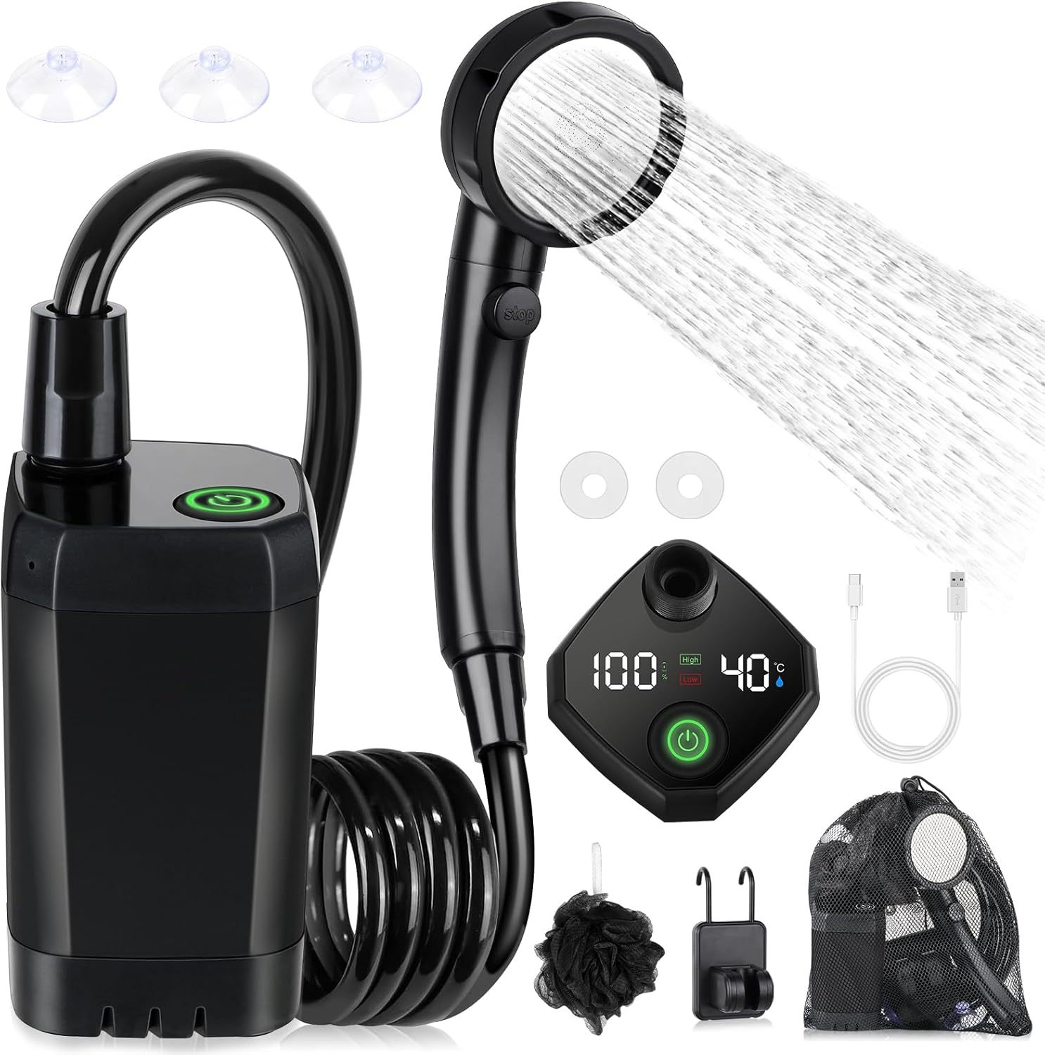휴대용 자흡식 전기 야외 샤워기, 가정, 기숙사, 시골 - Outdoor Camping Shower 리뷰 및 가격