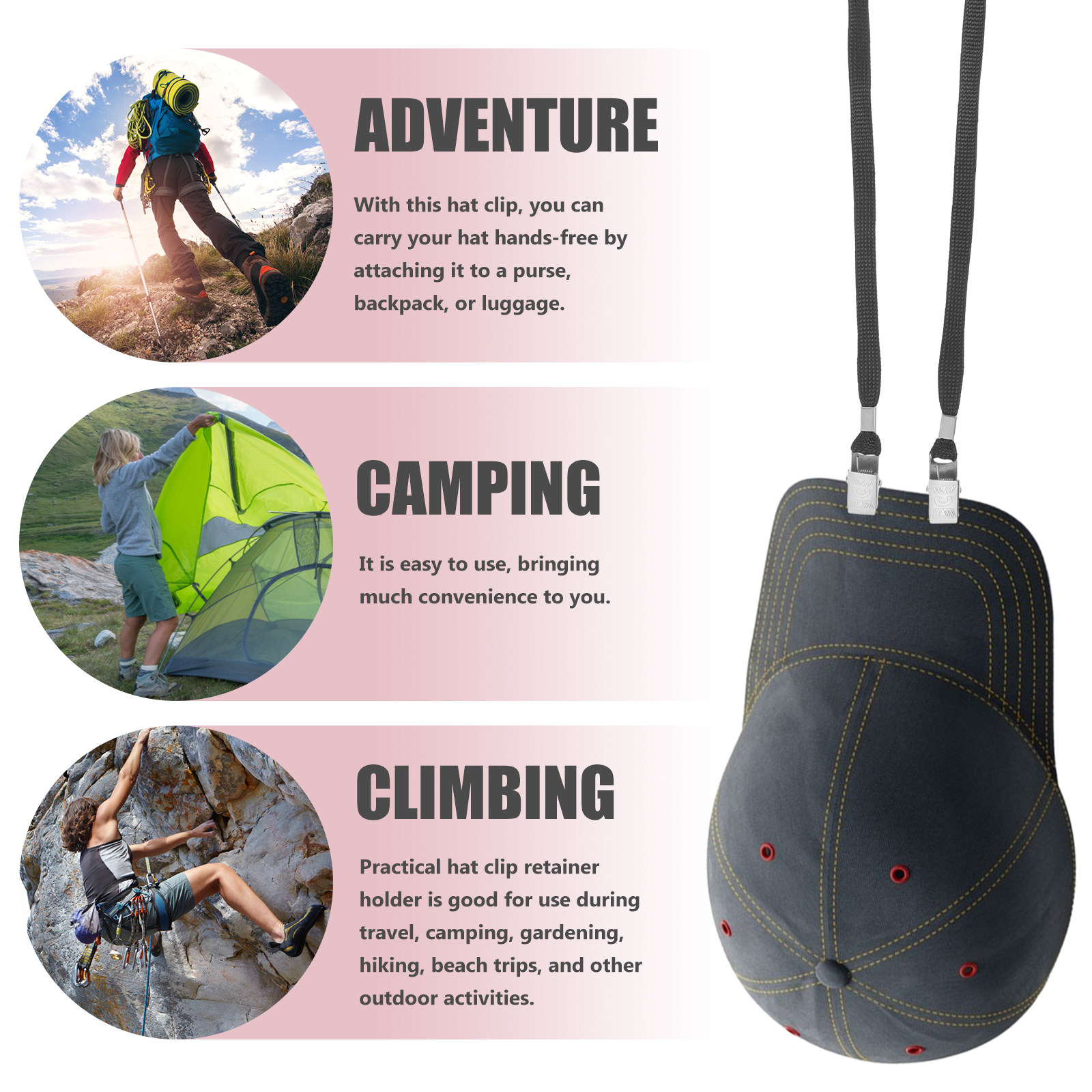 10개입 모자 고정 클립 방풍 모자 홀더 여행 캠핑 하 - Outdoor Camping Hat 리뷰 및 가격