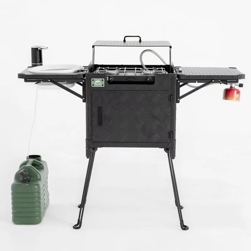 디럭스 가족 캠핑 주방 세트, 듀얼 스토브 시스템, 도 - Outdoor Camping Kitchen Setup 리뷰 및 가격