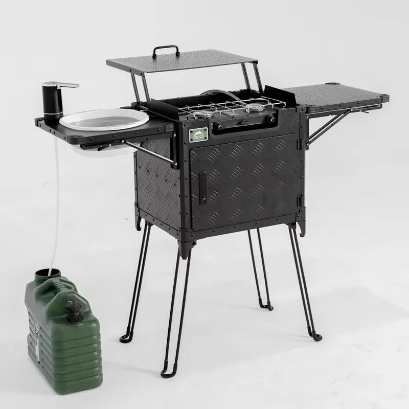 디럭스 가족 캠핑 주방 세트, 듀얼 스토브 시스템, 도 - Outdoor Camping Kitchen Setup 리뷰 및 가격