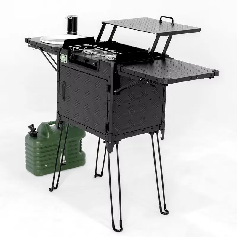 디럭스 가족 캠핑 주방 세트, 듀얼 스토브 시스템, 도 - Outdoor Camping Kitchen Setup 리뷰 및 가격