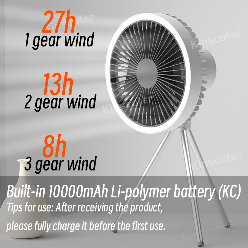 10000mAh 4000mAh 캠핑 팬 충전식 데스크탑 - Outdoor Camping Misting Fan 리뷰 및 가격