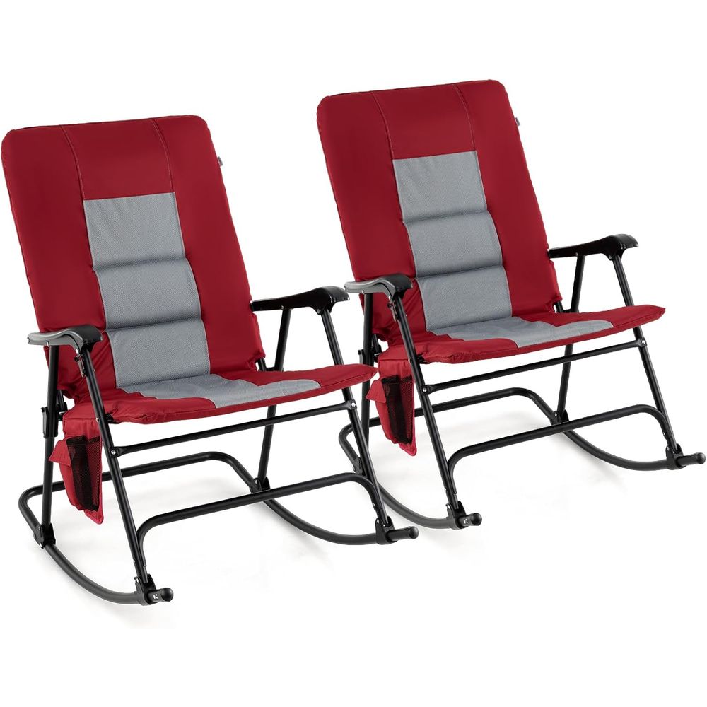 금속 프레임이 있는 초대형 패딩 처리된 야외 흔들의자, - Outdoor Camping Rocking Chair 리뷰 및 가격