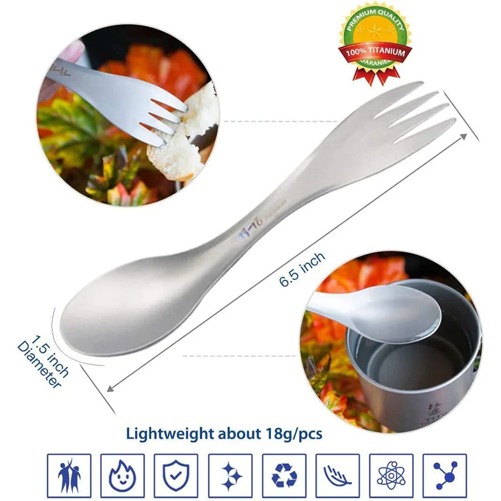 티타늄 스포크 2-in-1 스푼 초경량 조리기구 휴대용 - Outdoor Camping Cooking Equipment 리뷰 및 가격
