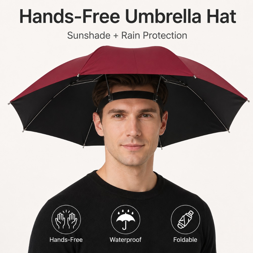 접이식 헤드 우산 모자, 낚시, 정원 가꾸기, 하이킹, - Outdoor Camping Hat 리뷰 및 가격