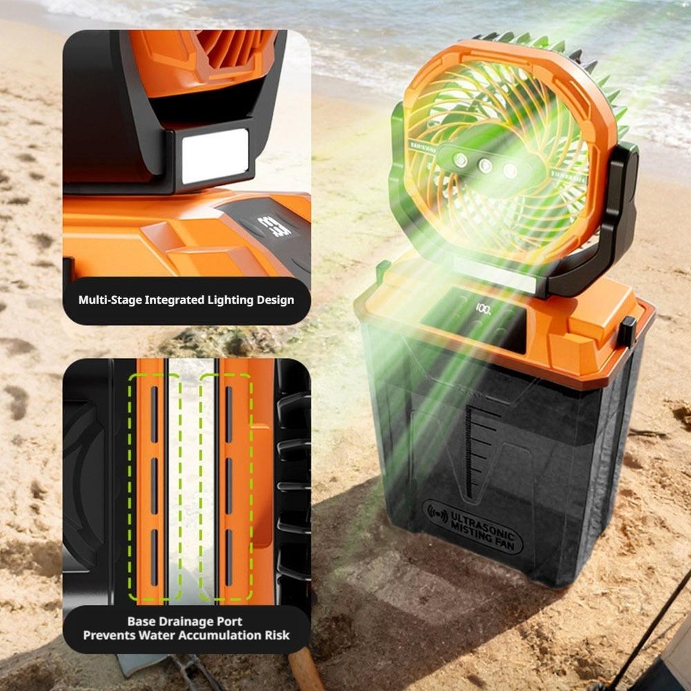 새로운 야외 미스트 팬 캠핑용 냉각 휴대용 팬 텐트 조 - Outdoor Camping Misting Fan 리뷰 및 가격