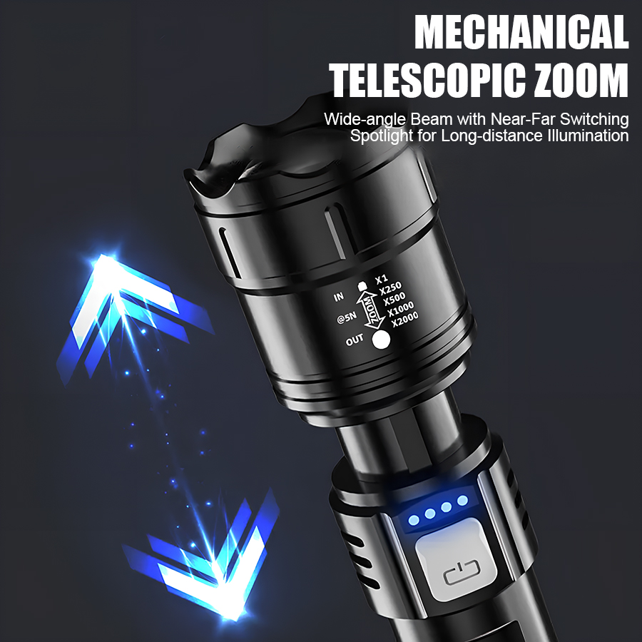 고출력 P50 LED 손전등 USB 충전식 줌 핸드헬드 - Outdoor Camping Lighting 리뷰 및 가격