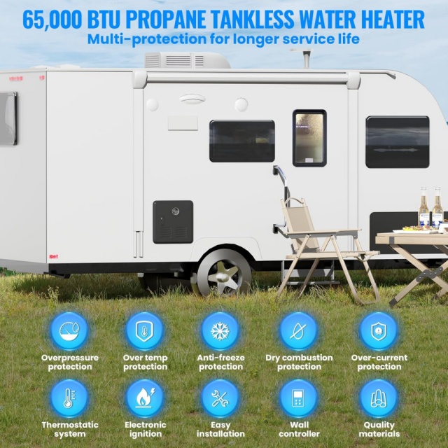 휴대용 12V 가스 온수기 (RV/캠핑카/보트용) |  - Outdoor Camping Shower 리뷰 및 가격