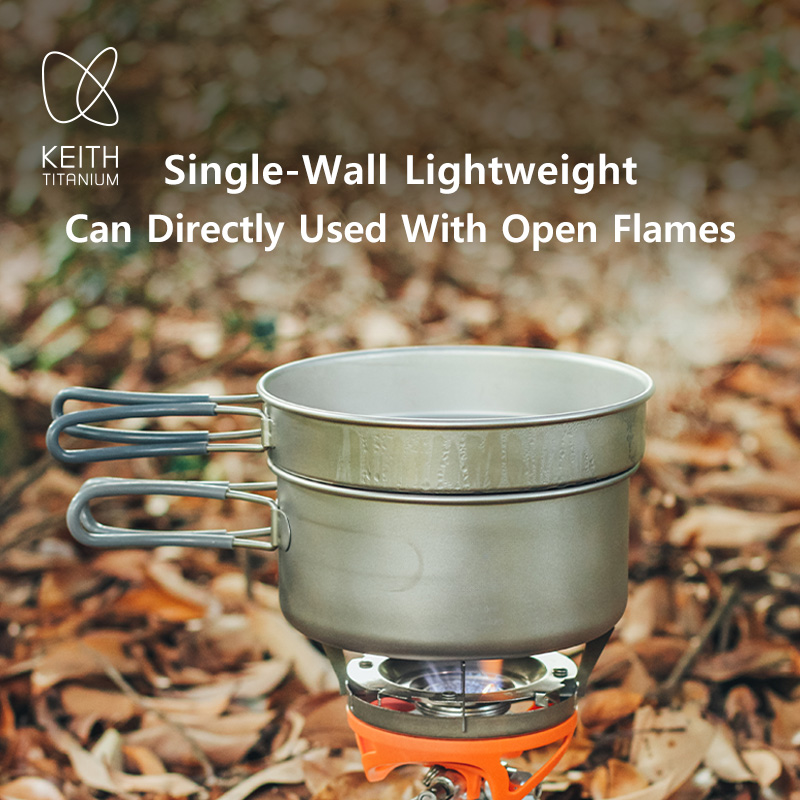 KEITH 순수 티타늄 2피스 조리기구 세트(800ml - Outdoor Camping Cooking Equipment 리뷰 및 가격