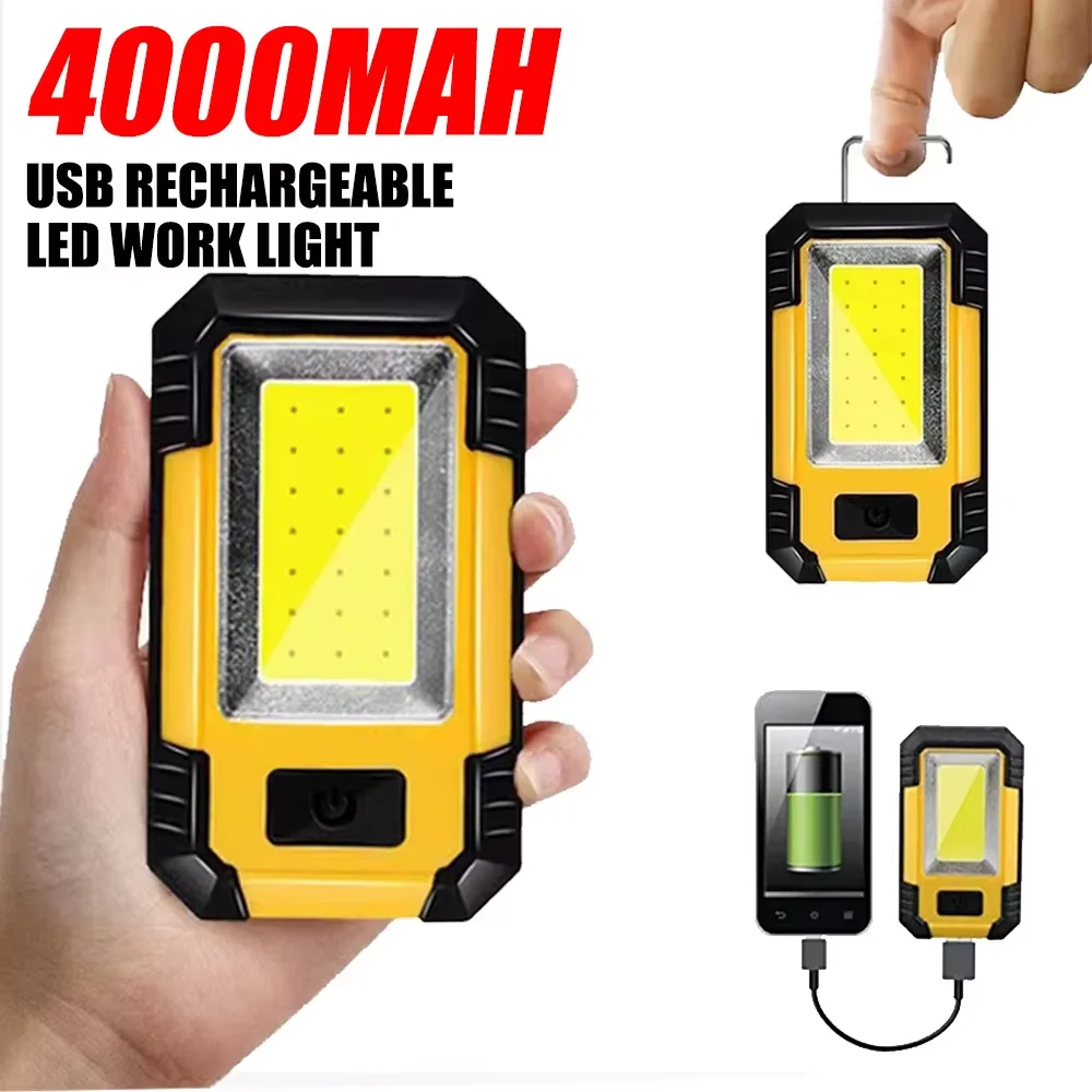 휴대용 4000mAh 충전식 작업등 초강력 COB 손전 - Outdoor Camping Lighting 리뷰 및 가격