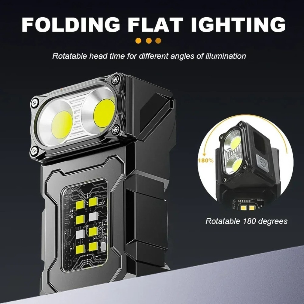 충전식 미니 LED 손전등 마그네틱 클립형 작업등 키체 - Outdoor Camping Lighting 리뷰 및 가격