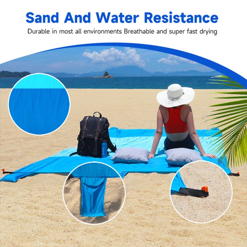 모래 무료 모래 해변 담요 휴대용 캠핑 매트 야외 포켓 - Outdoor Camping Mat Waterproof 리뷰 및 가격