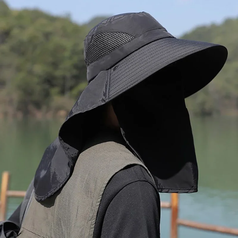 여름 햇빛 차단 모자 UV 차단 야외 사냥 낚시 모자  - Outdoor Camping Hat 리뷰 및 가격