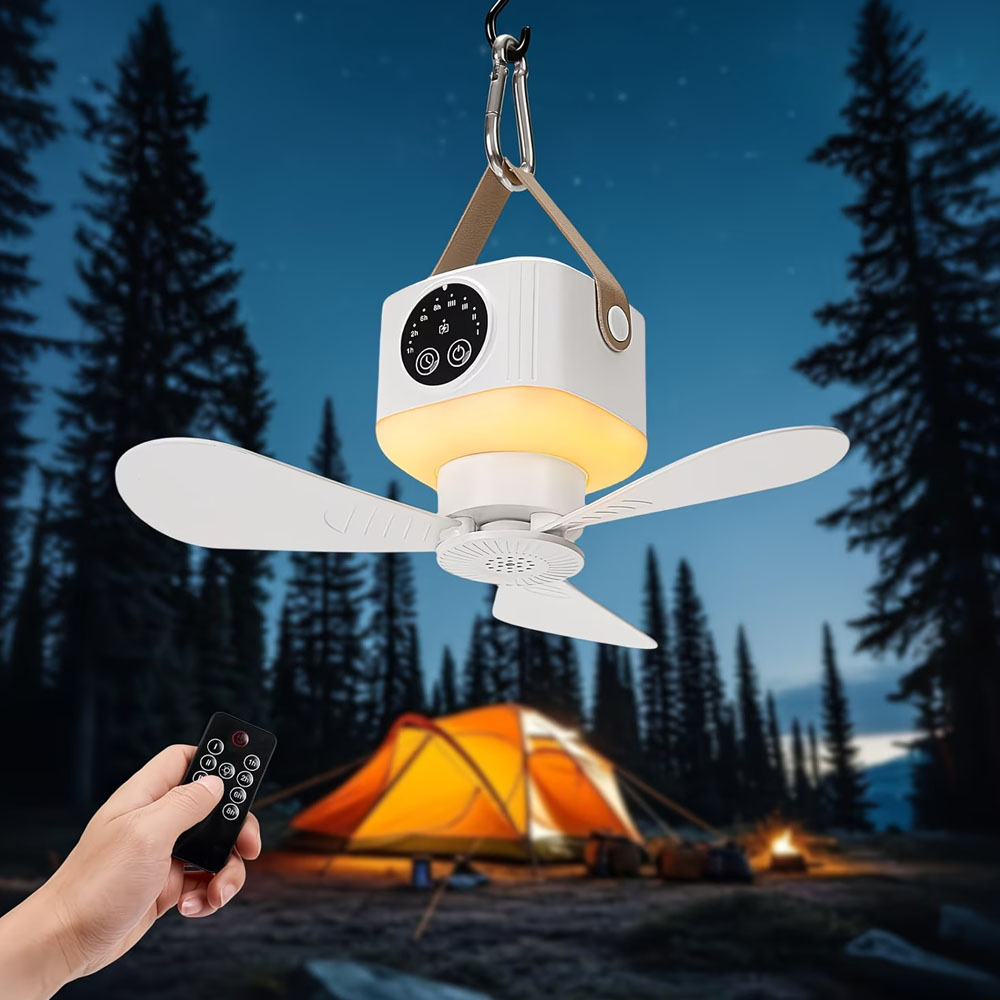 조명이 있는 휴대용 천장 선풍기 3600/7200mAh - Outdoor Camping Misting Fan 리뷰 및 가격