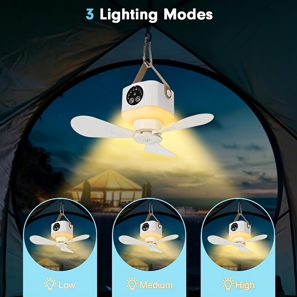 조명이 있는 휴대용 천장 선풍기 3600/7200mAh - Outdoor Camping Misting Fan 리뷰 및 가격