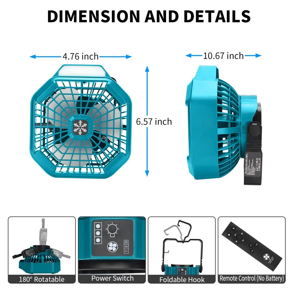 Bosch 18V 리튬 배터리용 휴대용 실외 팬, 3가 - Outdoor Camping Misting Fan 리뷰 및 가격