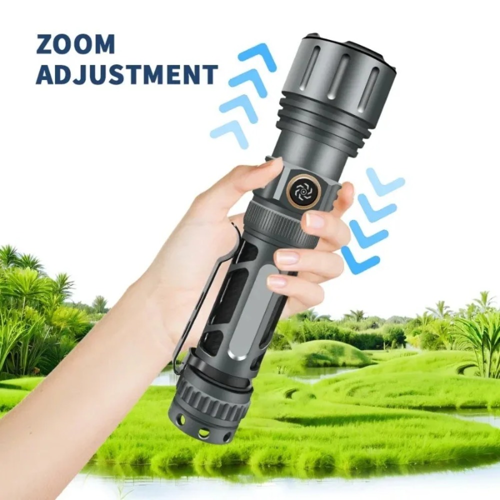 슈퍼 밝은 손전등 휴대용 충전식 LED 램프 전술 캠핑 - Outdoor Camping Lighting 리뷰 및 가격