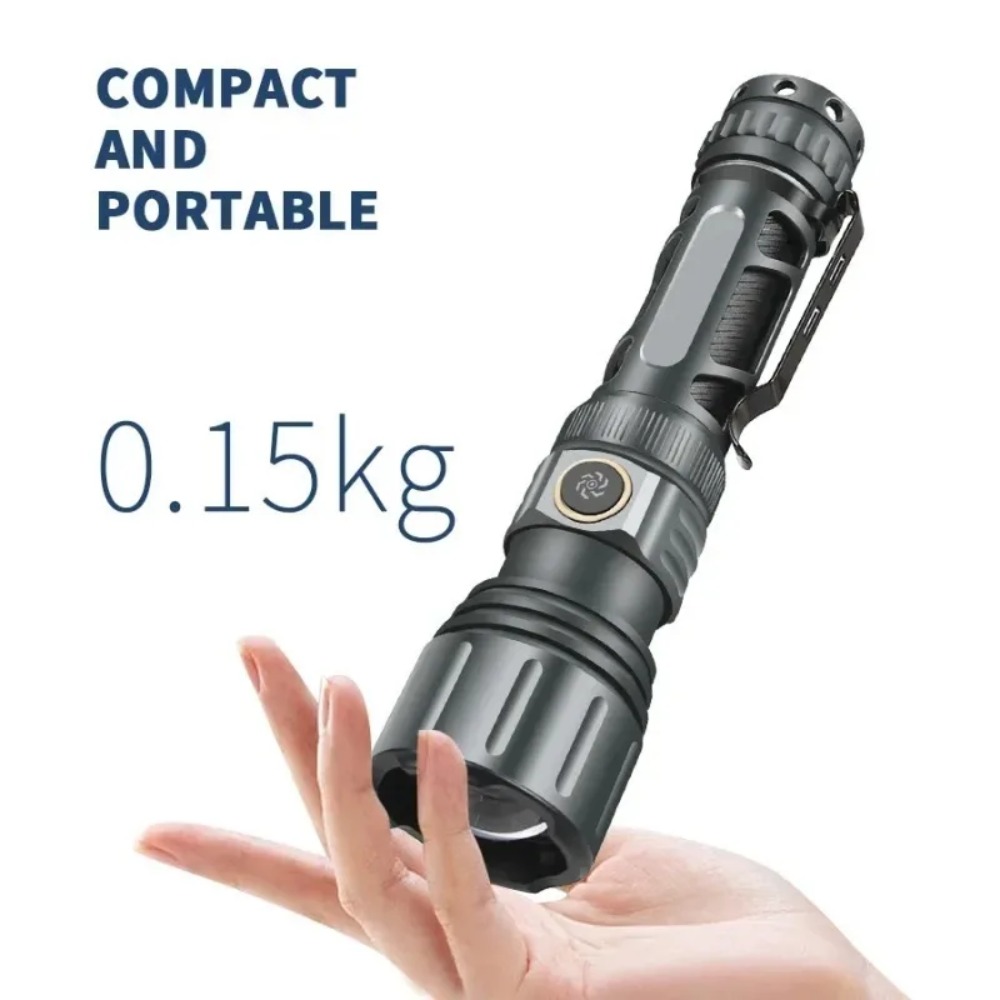 슈퍼 밝은 손전등 휴대용 충전식 LED 램프 전술 캠핑 - Outdoor Camping Lighting 리뷰 및 가격