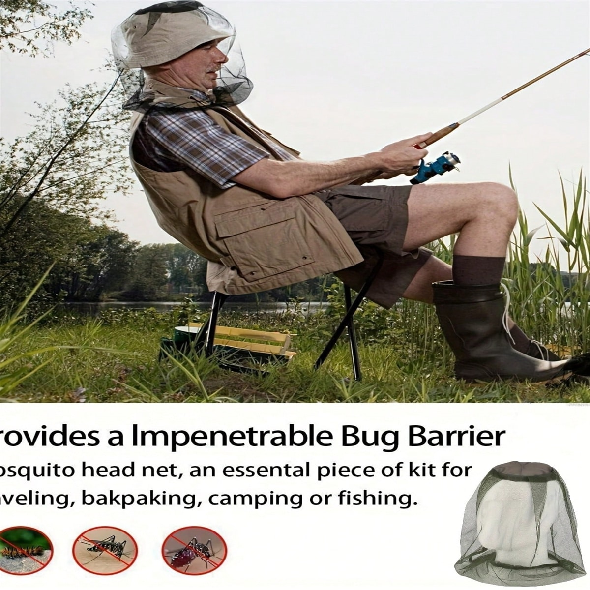 2PC 야외 캠핑 및 하이킹, 곤충 및 모기 방제, 머 - Outdoor Camping Hat 리뷰 및 가격