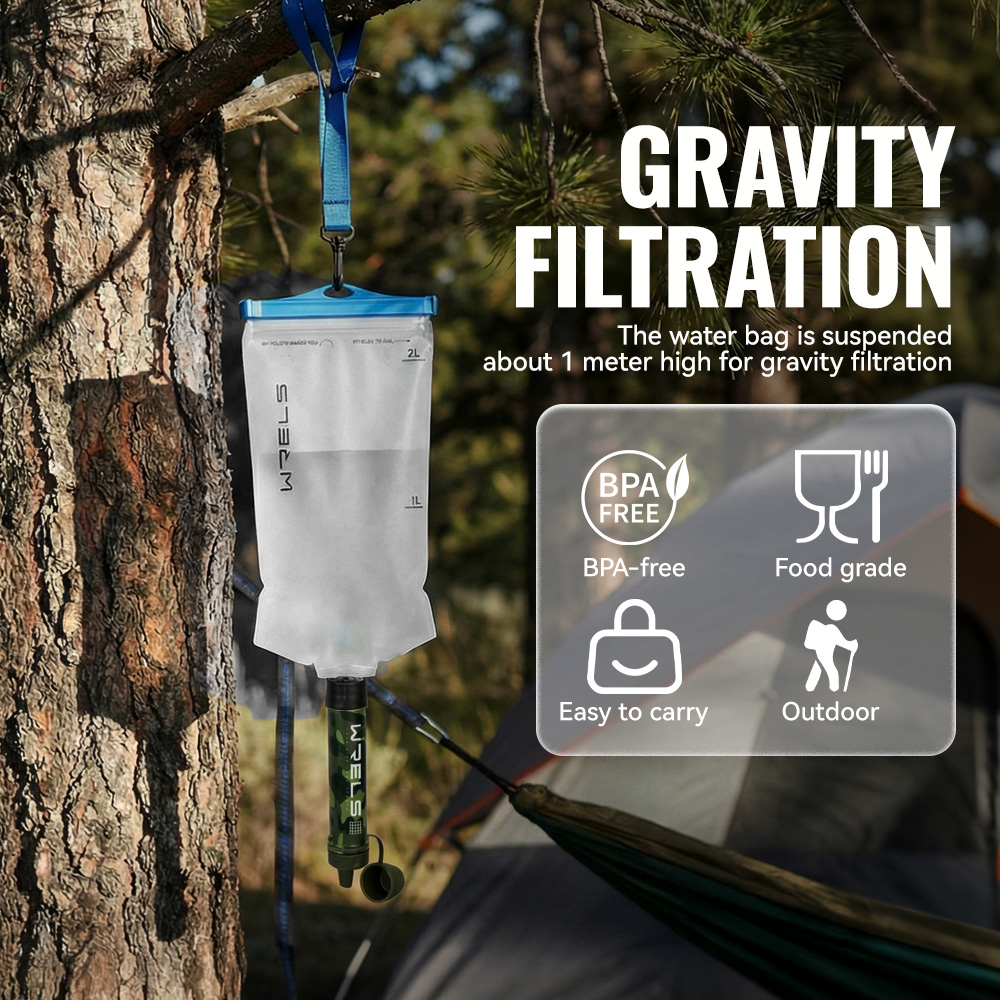 WRELS 야외 휴대용 정수 필터 세트 생존 또는 비상 - Portable Water Filter 리뷰 및 가격