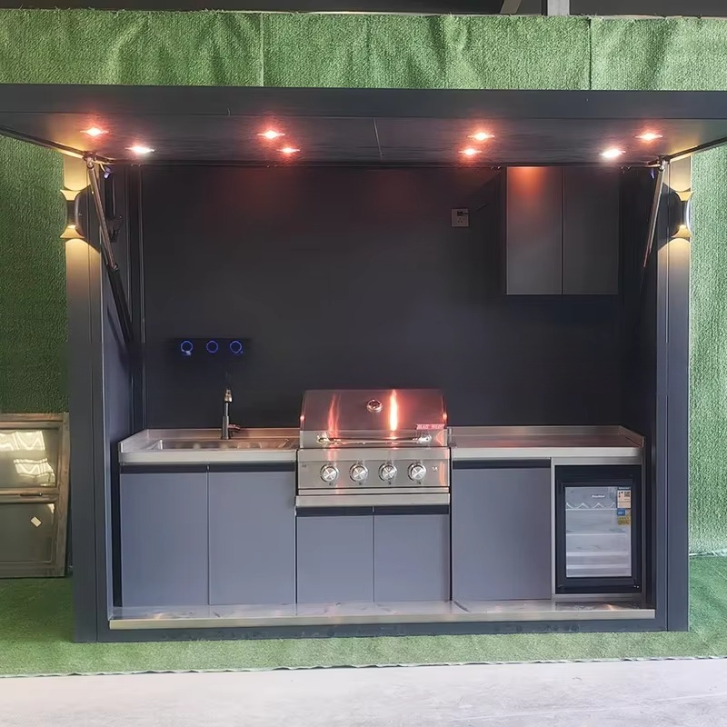 휴대용 야외 주방 포드 방수형 전천후 조리대, 뒷마당  - Outdoor Camping Kitchen Setup 리뷰 및 가격