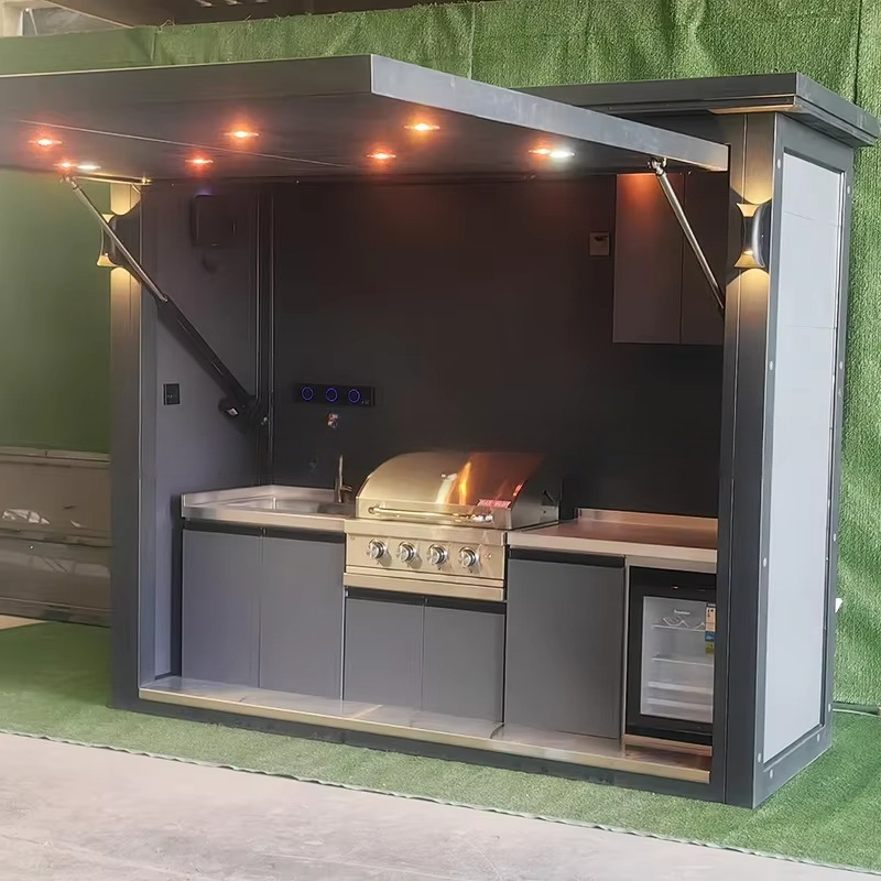 휴대용 야외 주방 포드 방수형 전천후 조리대, 뒷마당  - Outdoor Camping Kitchen Setup 리뷰 및 가격