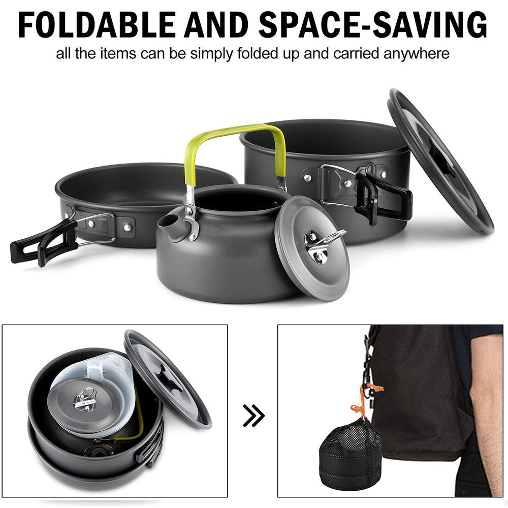 알루미늄 합금 소재로 제작된 야외 캠핑 조리기구 세트, - Outdoor Camping Cooking Equipment 리뷰 및 가격