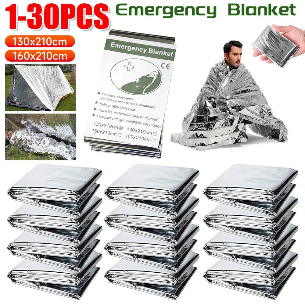 1-30PCS 비상 담요 야외 생존 응급 처치 구조 키 - Outdoor Camping Mat Waterproof 리뷰 및 가격