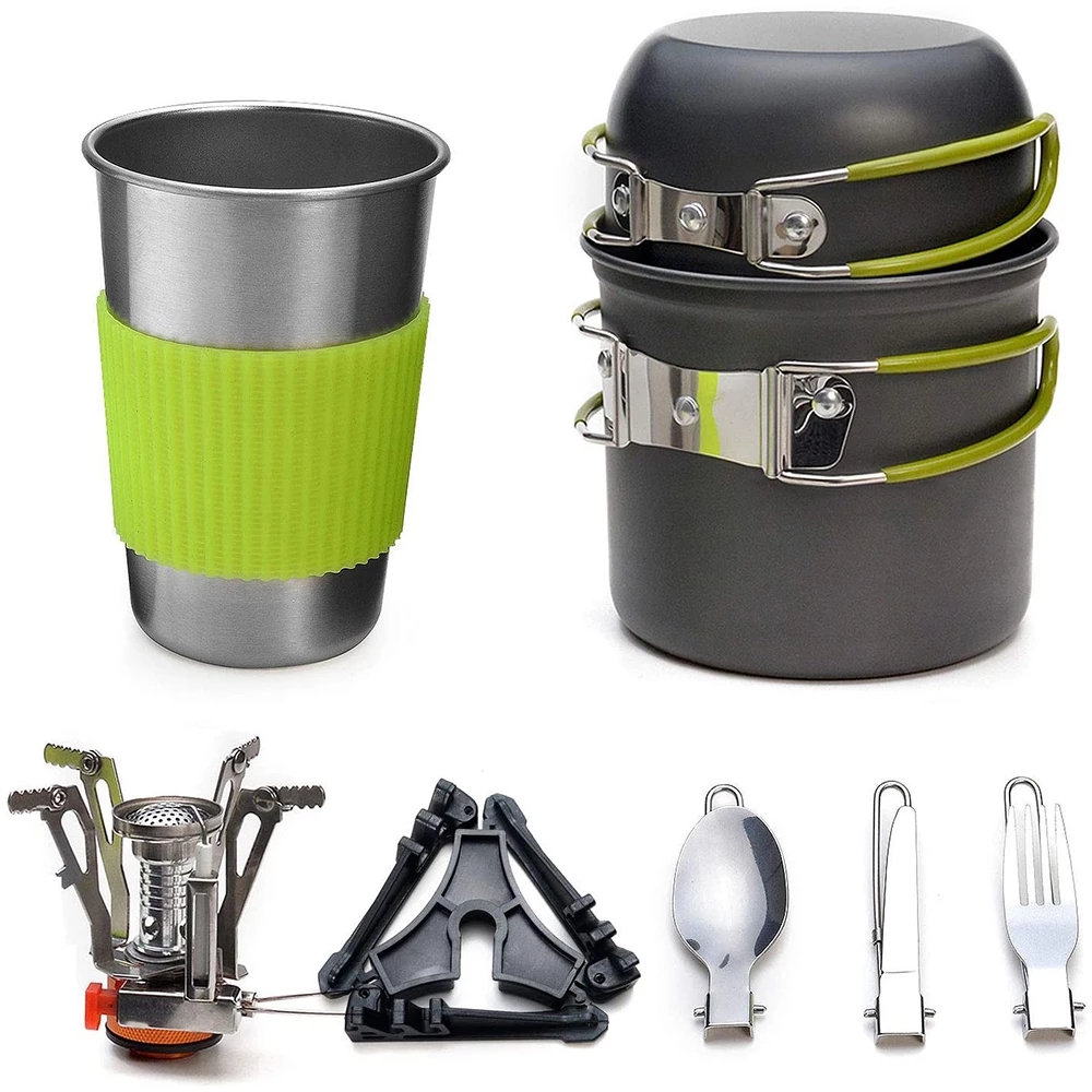 스토브가있는 캠핑 조리기구 키트 야외 요리 세트 야외  - Outdoor Camping Cooking Equipment 리뷰 및 가격