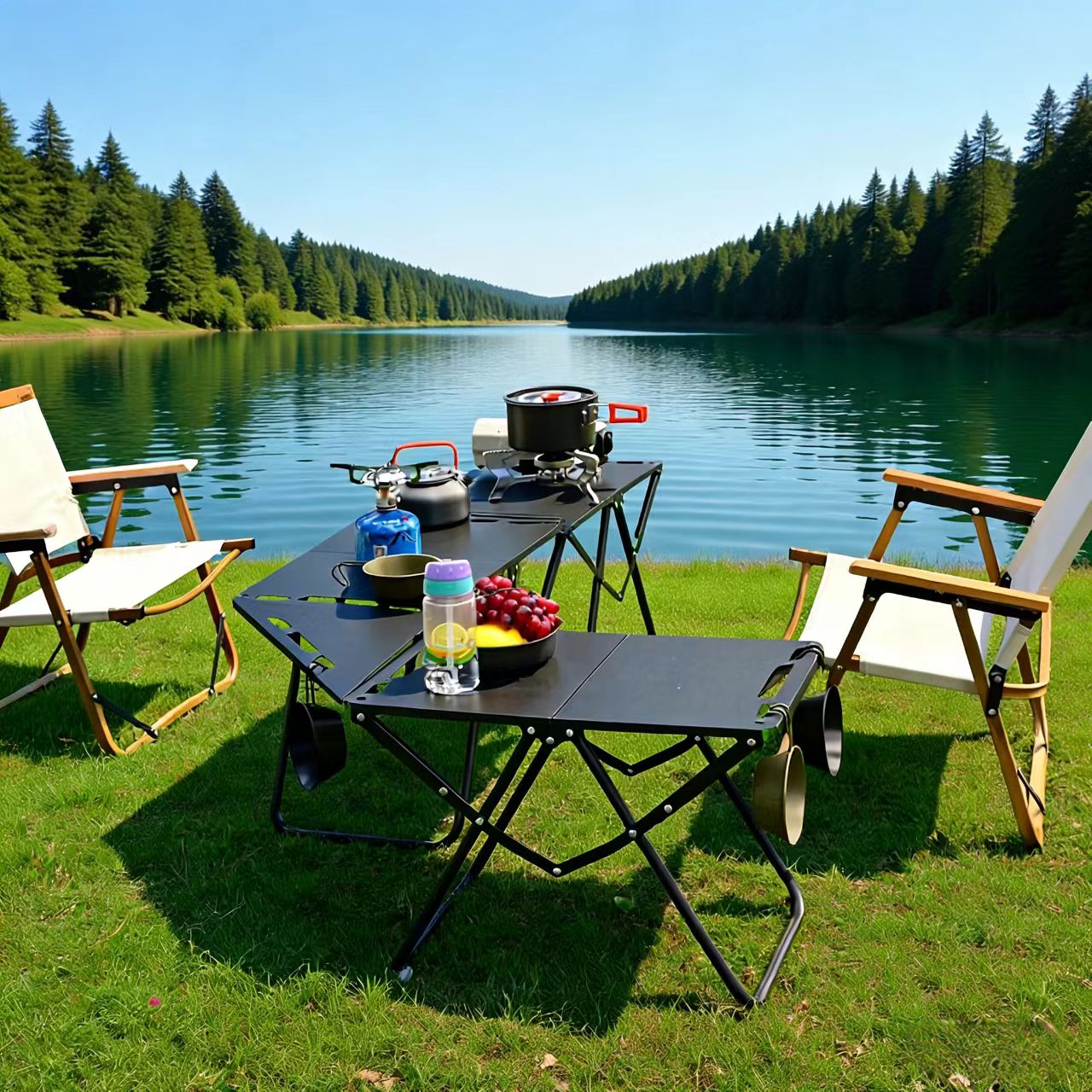 휴대용 경량 빠른 설치 카본 스틸 접이식 IGT 전술  - Outdoor Camping Kitchen Setup 리뷰 및 가격