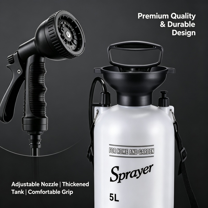 5L 휴대용 캠핑 샤워 수동 압력 분무기, 정원, 애완 - Outdoor Camping Shower 리뷰 및 가격